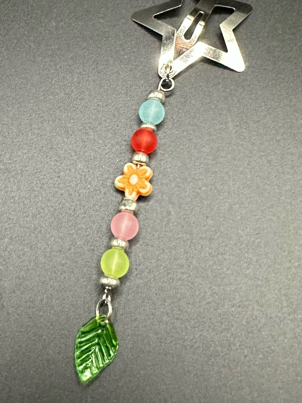 Multicolor Beaded Floral Charm Dangle - Women Jewelry